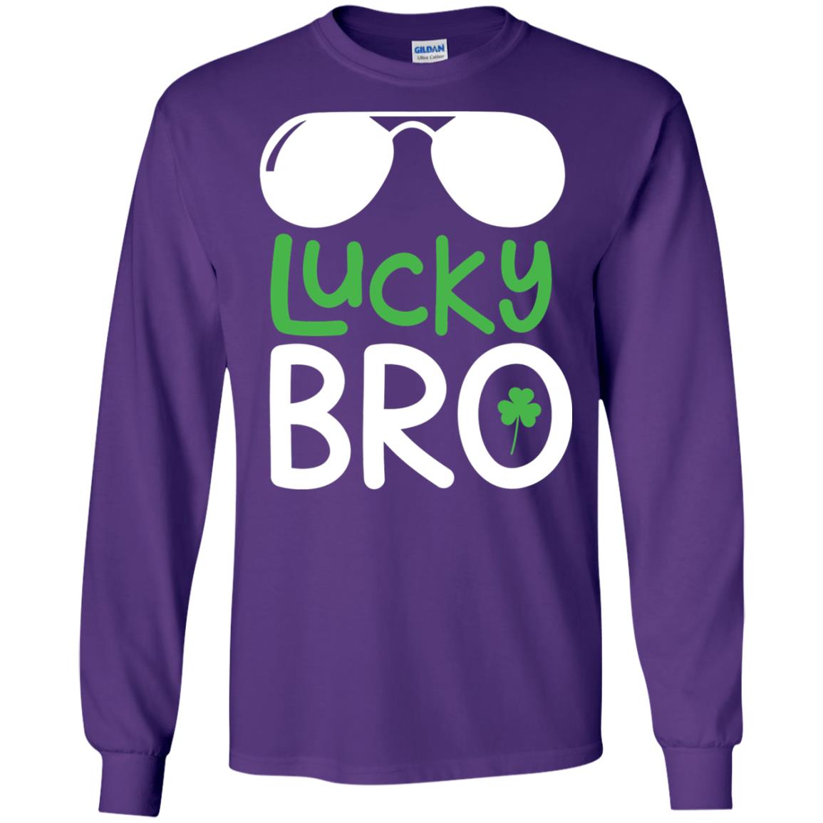 Lucky Bro St. Patrick_s Day T-shirt Purple