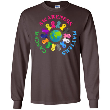 All Cancer Ribbons For All Cancer Awareness T-shirt Dark Chocolate