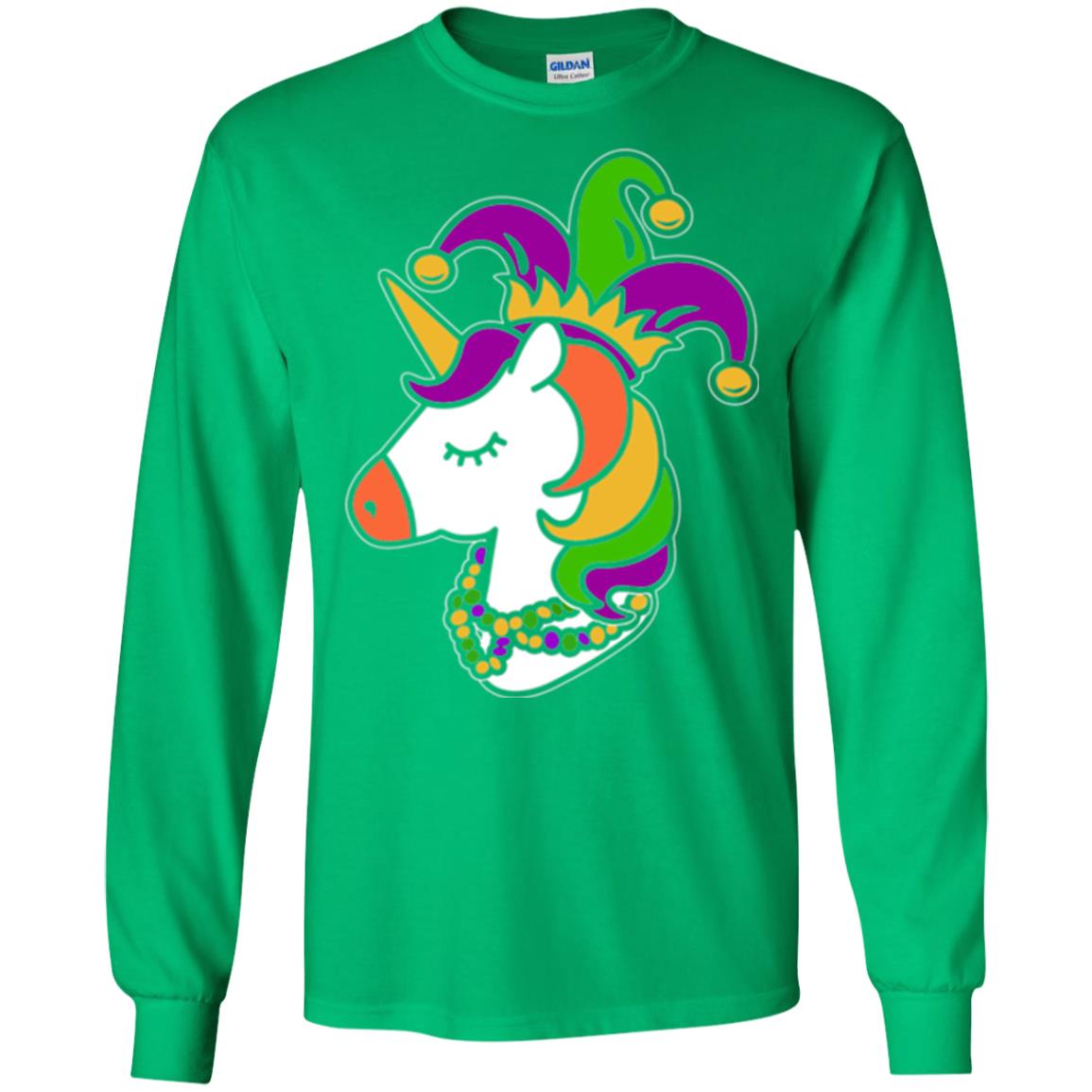 Mardi Gras Unicorn T-shirt Irish Green