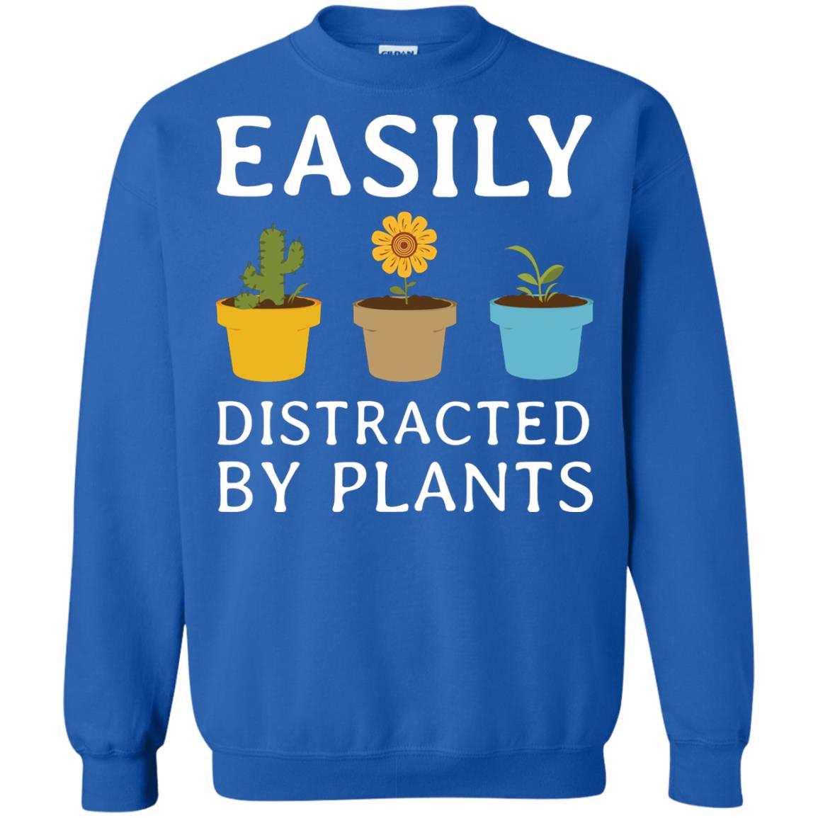 Easily Distracted By Plants Gardener Shirt Royal