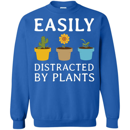 Easily Distracted By Plants Gardener Shirt Royal