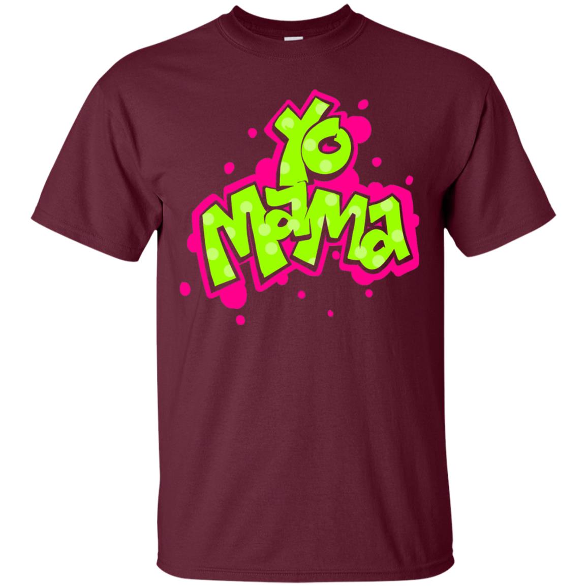 Yo Mama Fresh Princes Style 90s Hip Hop Party T-shirt Maroon