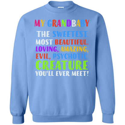My Grandbaby The Sweetest Most Beautiful Loving Amazing Shirt Carolina Blue