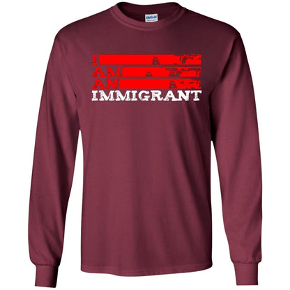 Anti Trump T-shirt Political Tee I Am An Immigrant Political Maroon