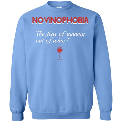 Novinophobia The Fear Of Running Out Of Wine Shirt Carolina Blue