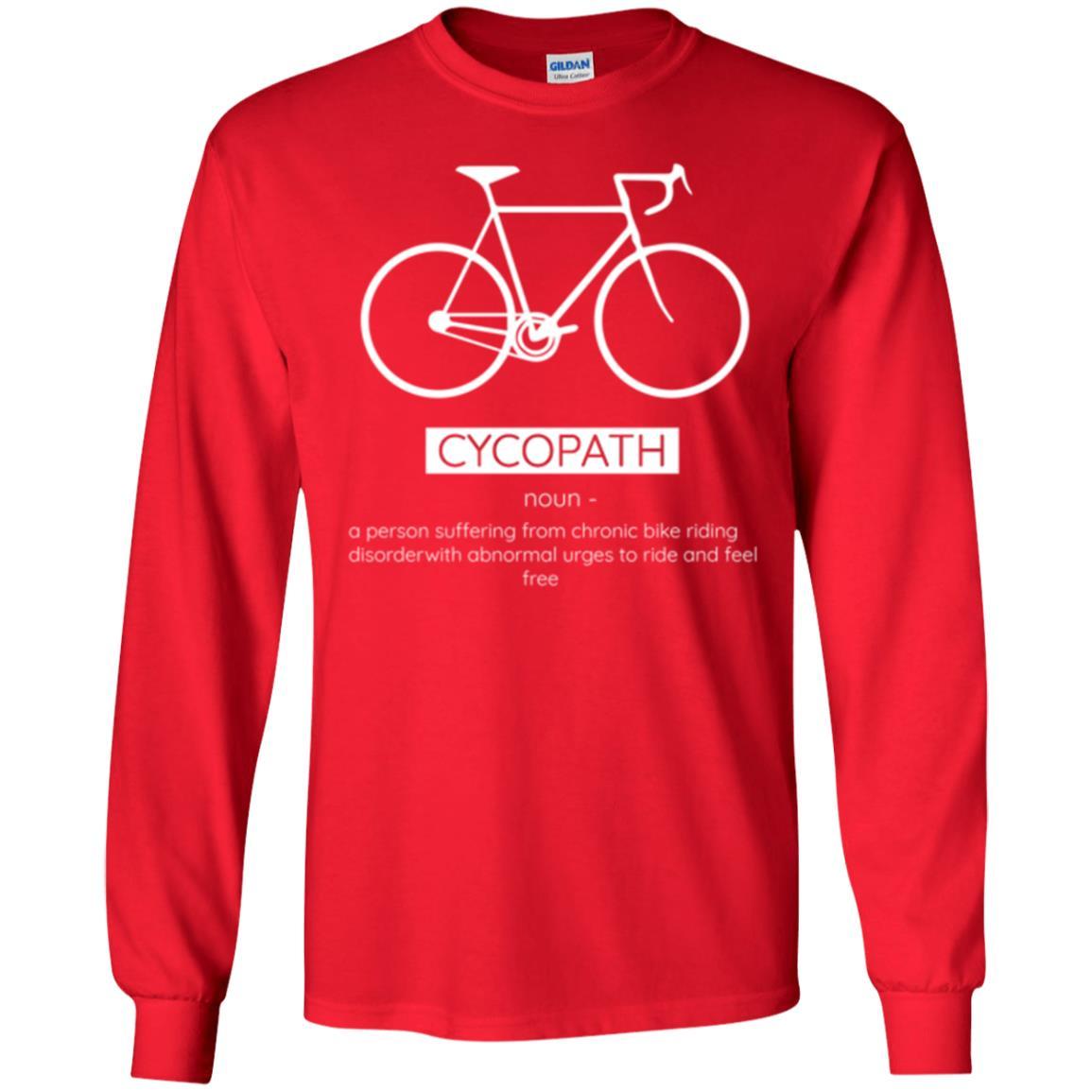 Biker T-shirt Cycopath Definition T-shirt Red