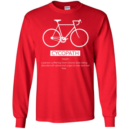 Biker T-shirt Cycopath Definition T-shirt Red