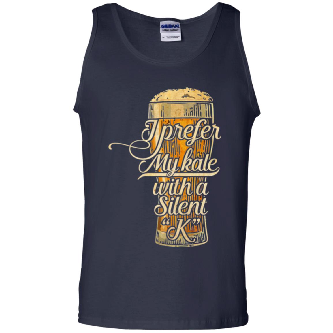 Beer Lover T-shirt I Prefer My Kale With A Silent K Navy