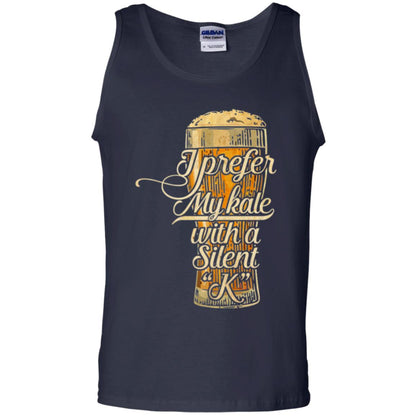 Beer Lover T-shirt I Prefer My Kale With A Silent K Navy