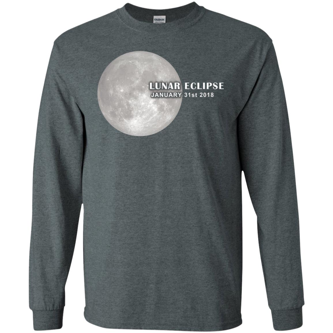 Eclipse January 31st 2018 Total Lunar Eclipse Shirts Dark Heather