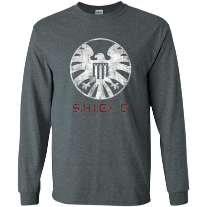 Film T-shirt Agents Of Shield Distressed Logo Graphic Dark Heather