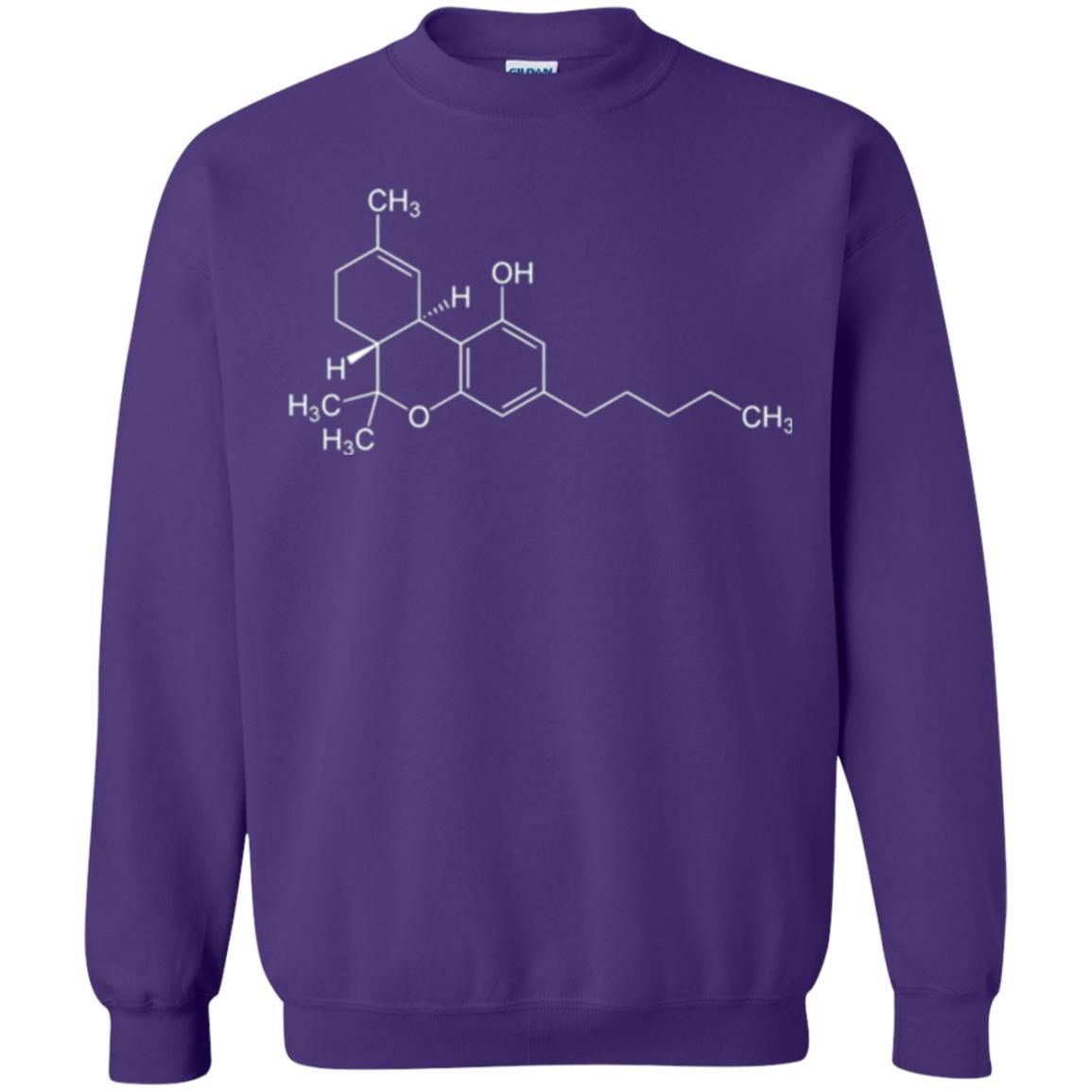 Cannabis T-shirt Thc Molecule Tetrahydrocannabinol Purple