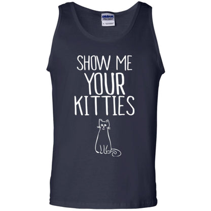 Show Me Your Kitties Cat Lover T-shirt Navy
