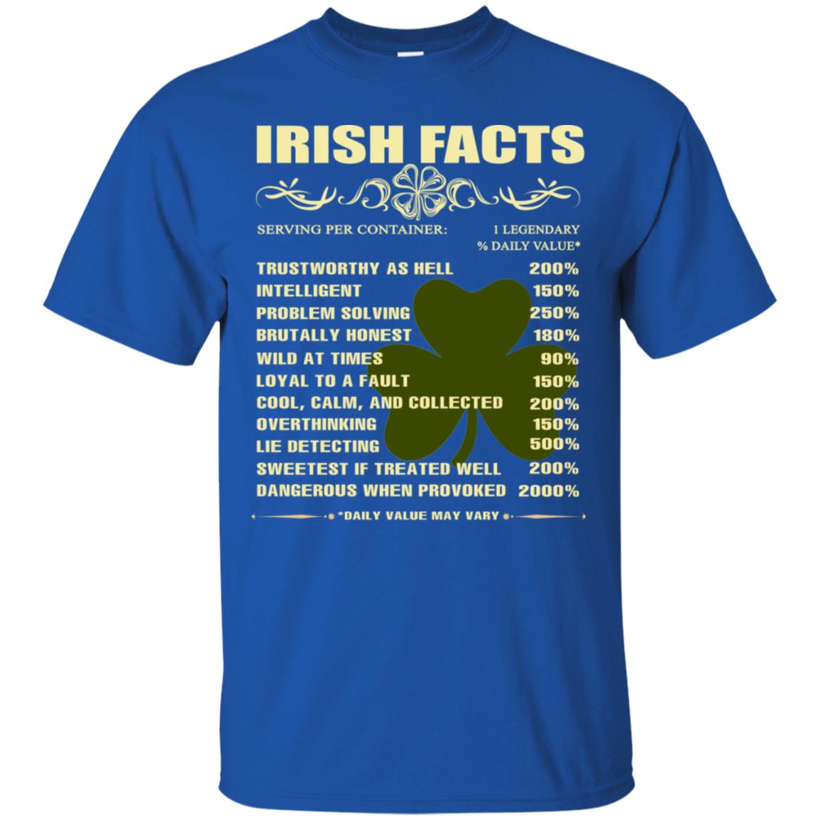Irish Facts Intelligent Problem Solving Shirt Royal