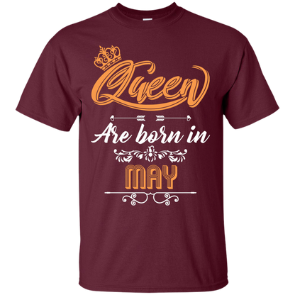 Brithday T-Shirt Queen Are Born In May Maroon