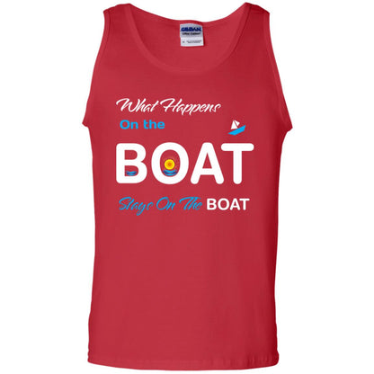 What Happens On The Boat Stay On The Boat Summer Vacation Shirt Red