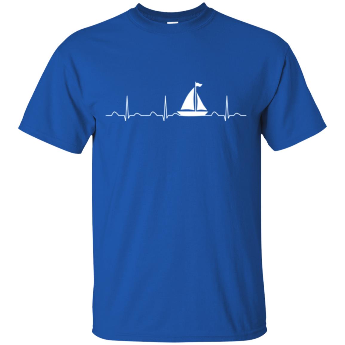Boating Sailor T-shirt Heartbeat Royal