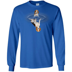 Little Beagle And Big Shadow ShirtG240 Gildan LS Ultra Cotton T-Shirt