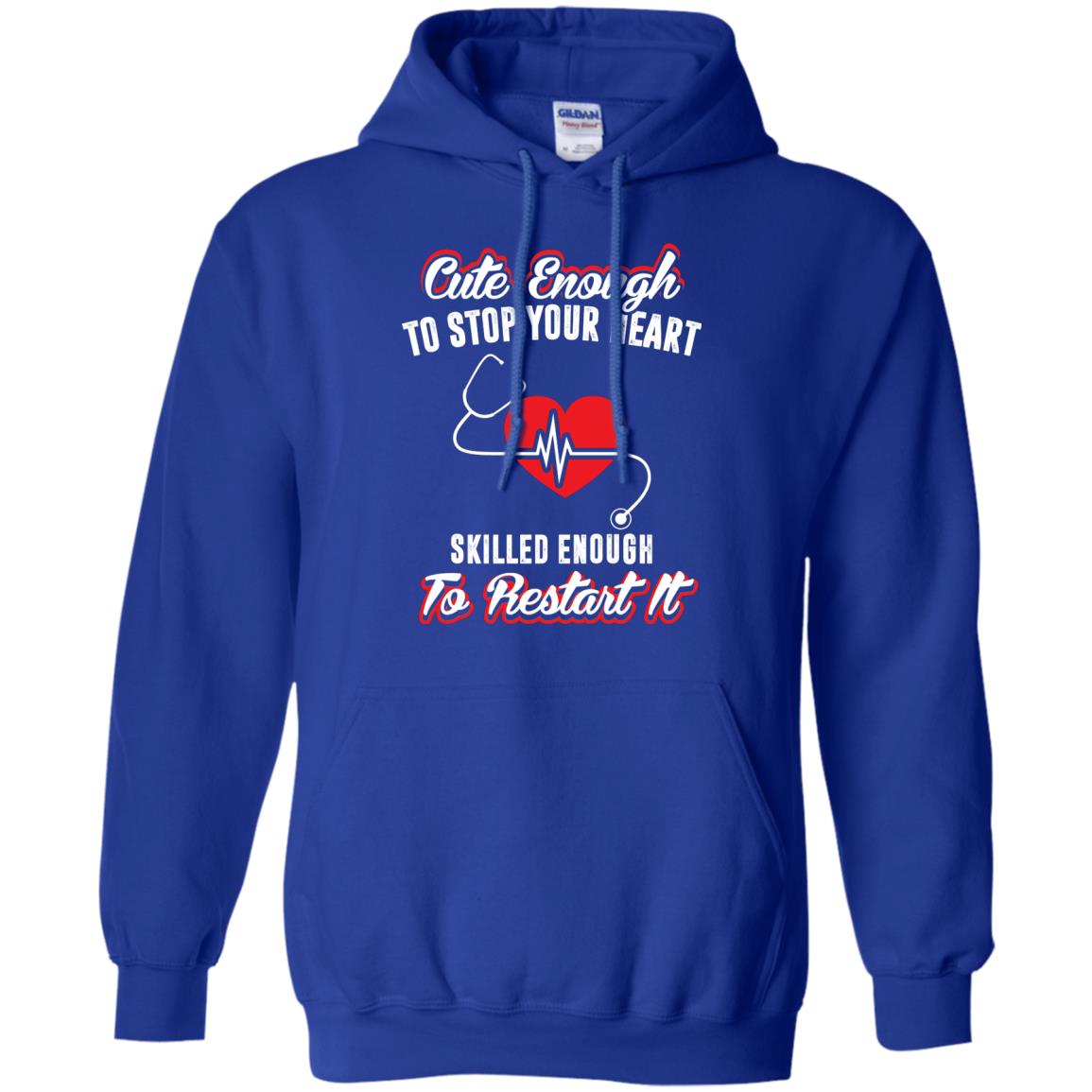 Cute Enough To Stop Your Heart Heart Disease T-shirt Royal