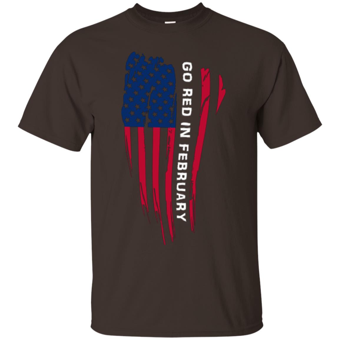 National Wear Red Day T-shirt Go Red In February Dark Chocolate