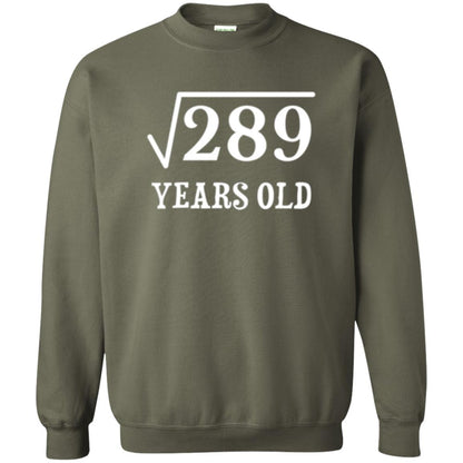 Brithday T-shirt Square Root Of 289 Military Green