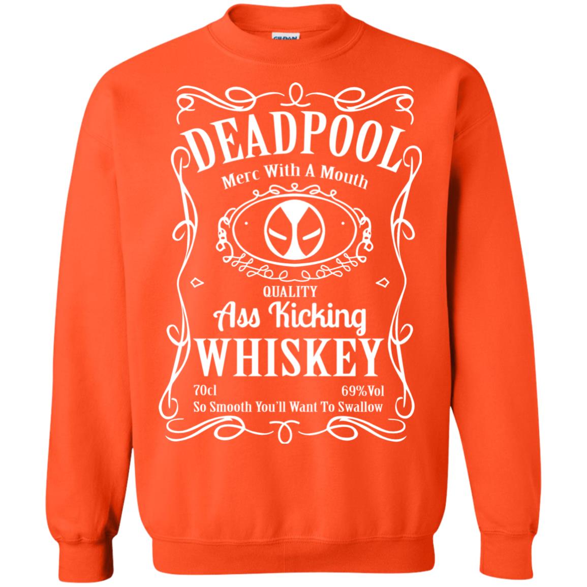Deadpool Merc With A Mouth Quality Kiching Whiskey So Smooth You Will Want To Swallow Orange
