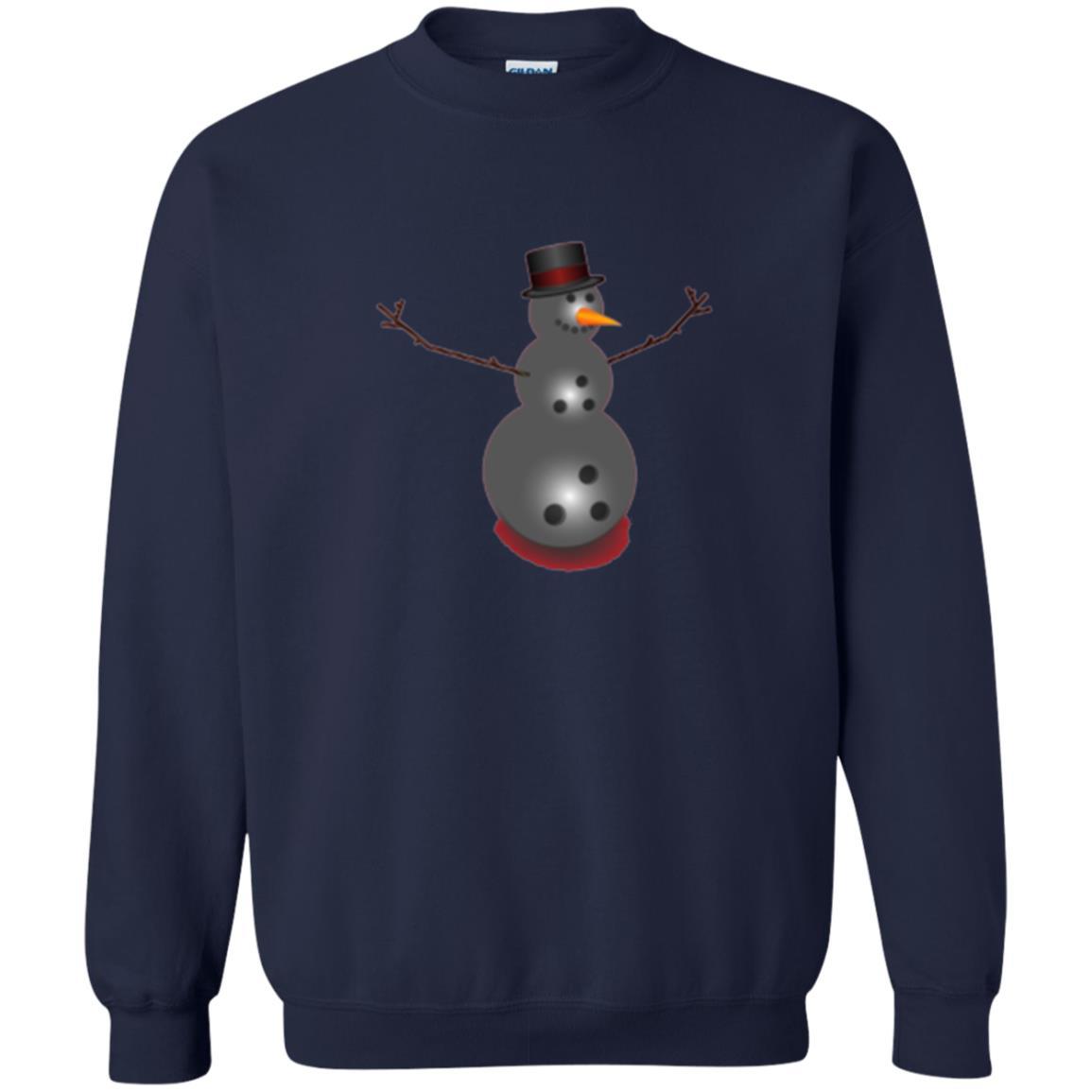 Christmas T-shirt Bowling Ball Snowman Navy