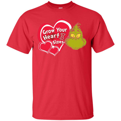 Dr. Seuss Grinch T-shirt Grow Your Heart 3 Sizes Red