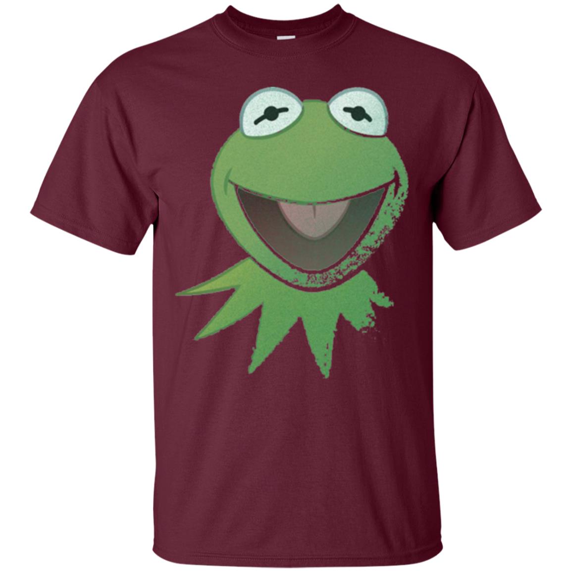 Muppets Kermit The Frog Face T-shirt Maroon