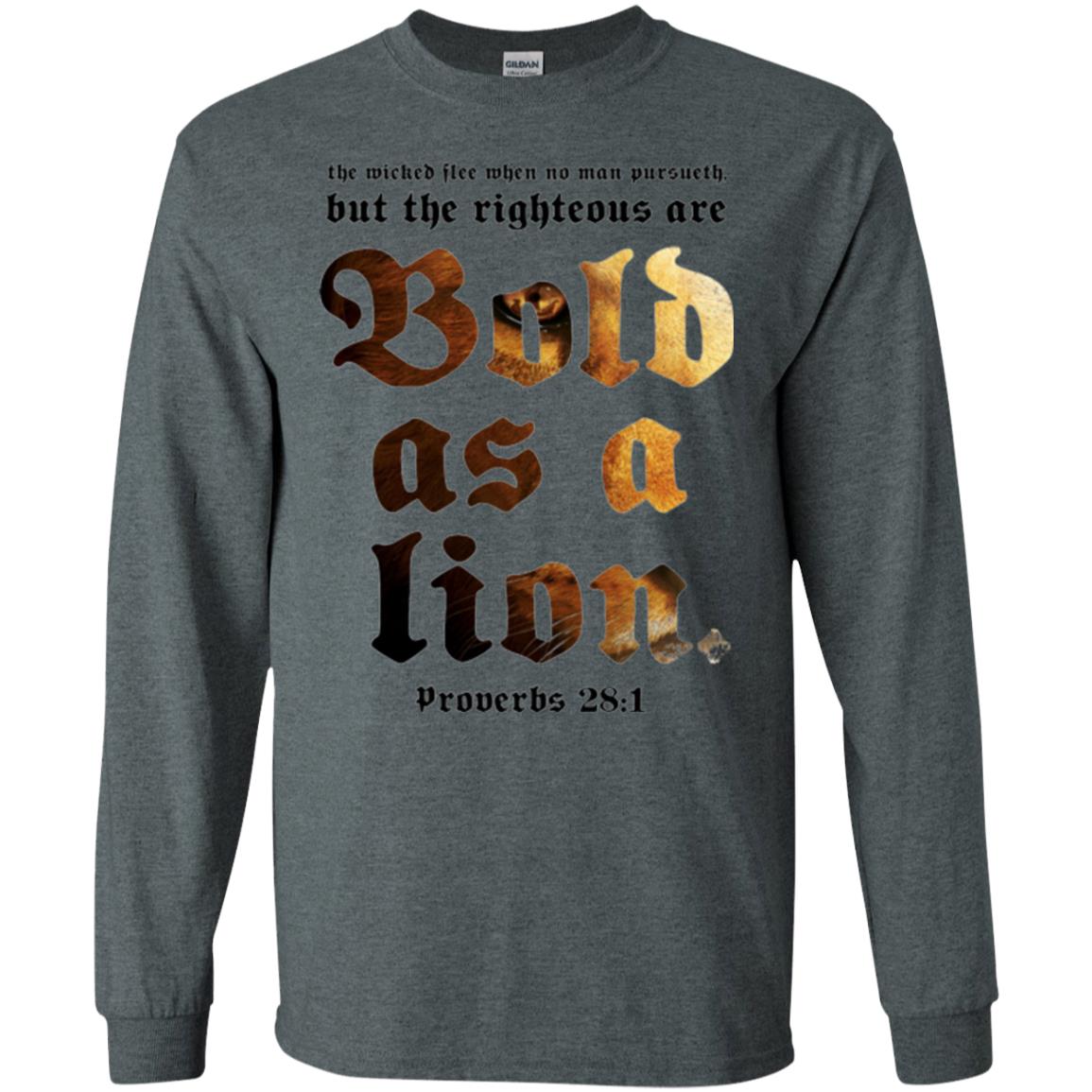 Christian T-shirt Bold As A Lion Dark Heather