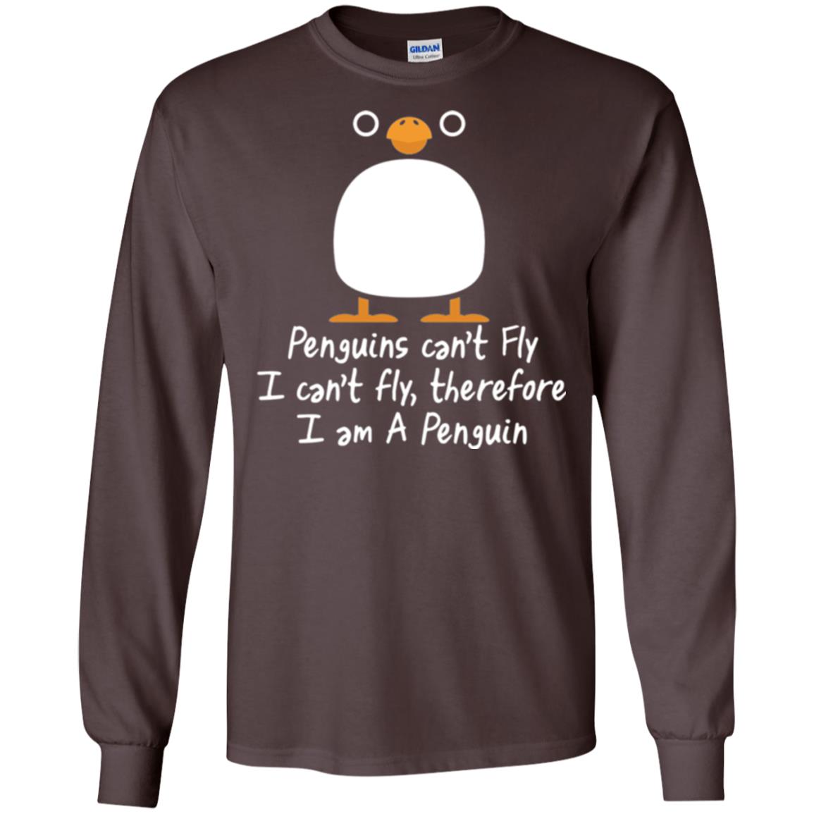 Penguin T-shirt I Can_t Fly Dark Chocolate