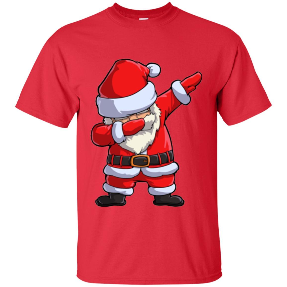 Christmas T-shirt Dabbing Santa Claus Red