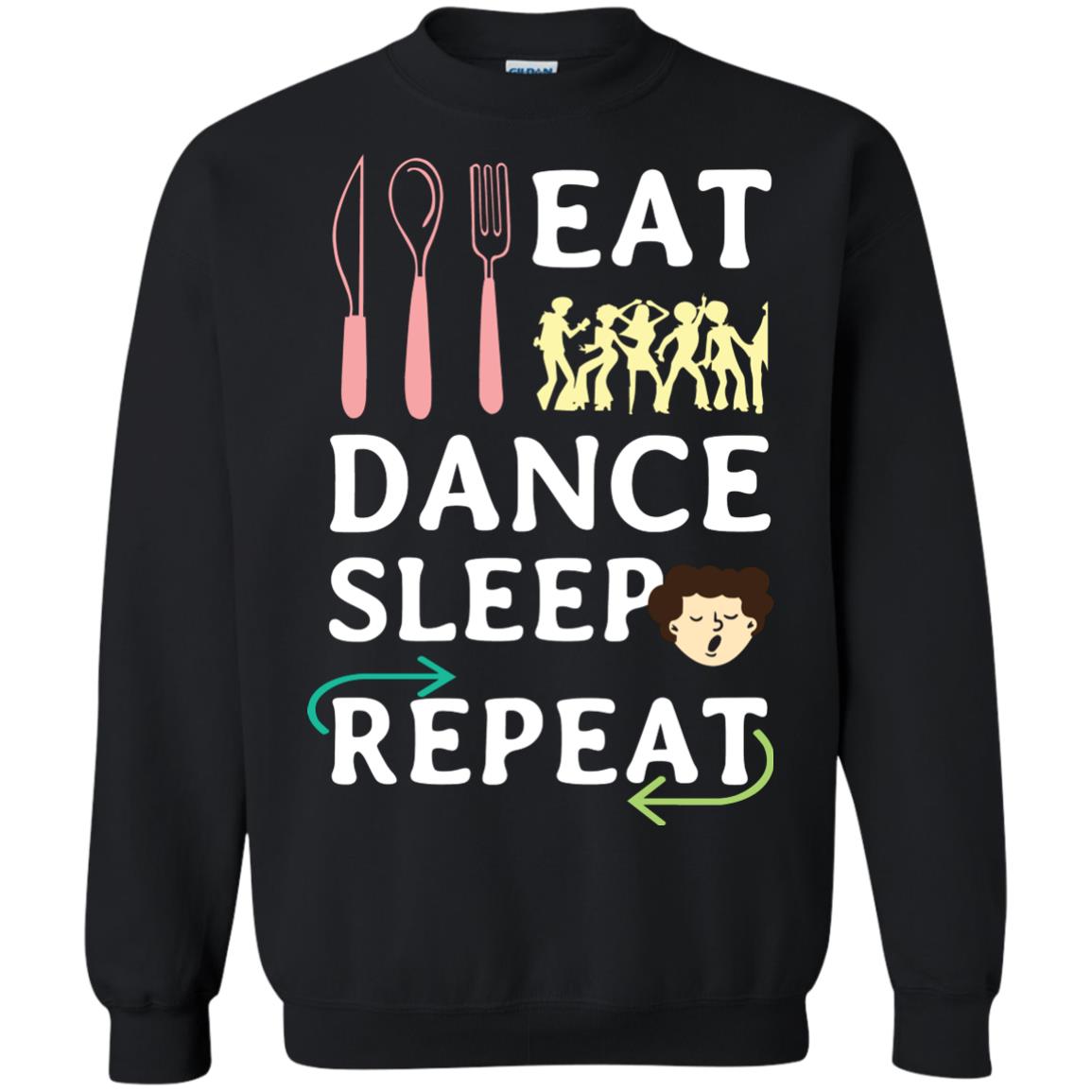 Eat Dance Sleep Repeat Dance Lover Shirt Black