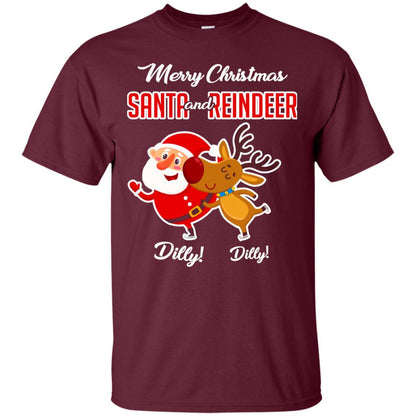 Christmas T-shirt Merry Christmas Dilly Dilly Maroon