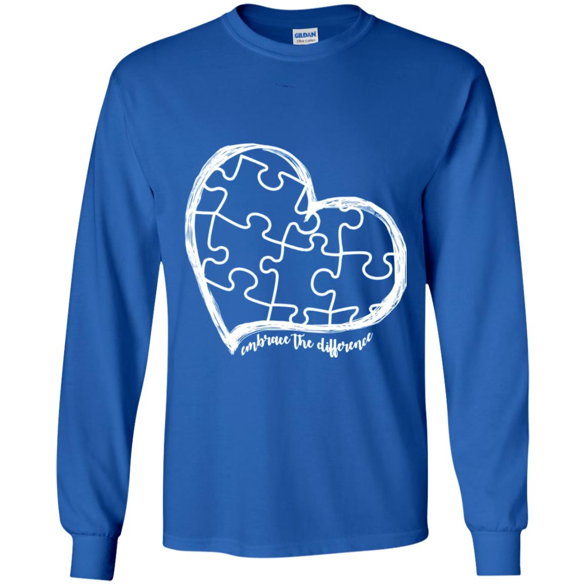 Autism Awareness Shirt Embrace Differences Royal