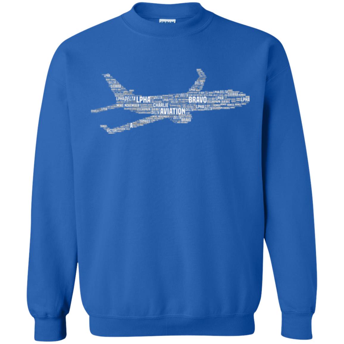 Alphabet Airplane Pilot T-shirt Royal