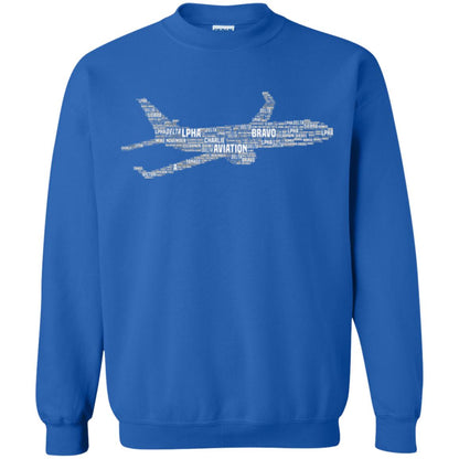 Alphabet Airplane Pilot T-shirt Royal