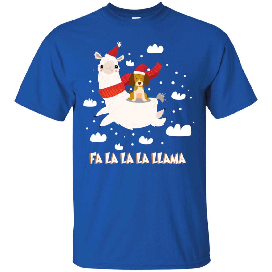 Fa La La La Llama With Beagle X-mas Gift Shirt Royal