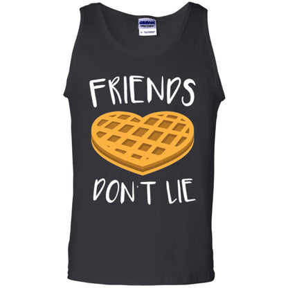 Funny Waffle T-shirt Friends Don_t Lie Black