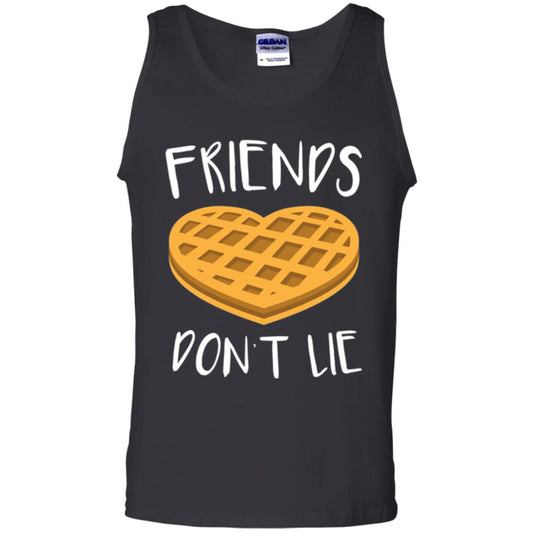 Funny Waffle T-shirt Friends Don_t Lie Black