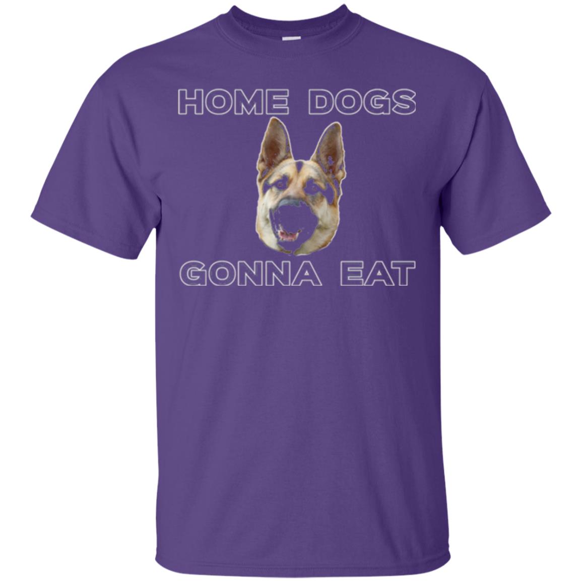 Dog Lover T-shirt Home Dogs Gonna Eat T-shirt Purple
