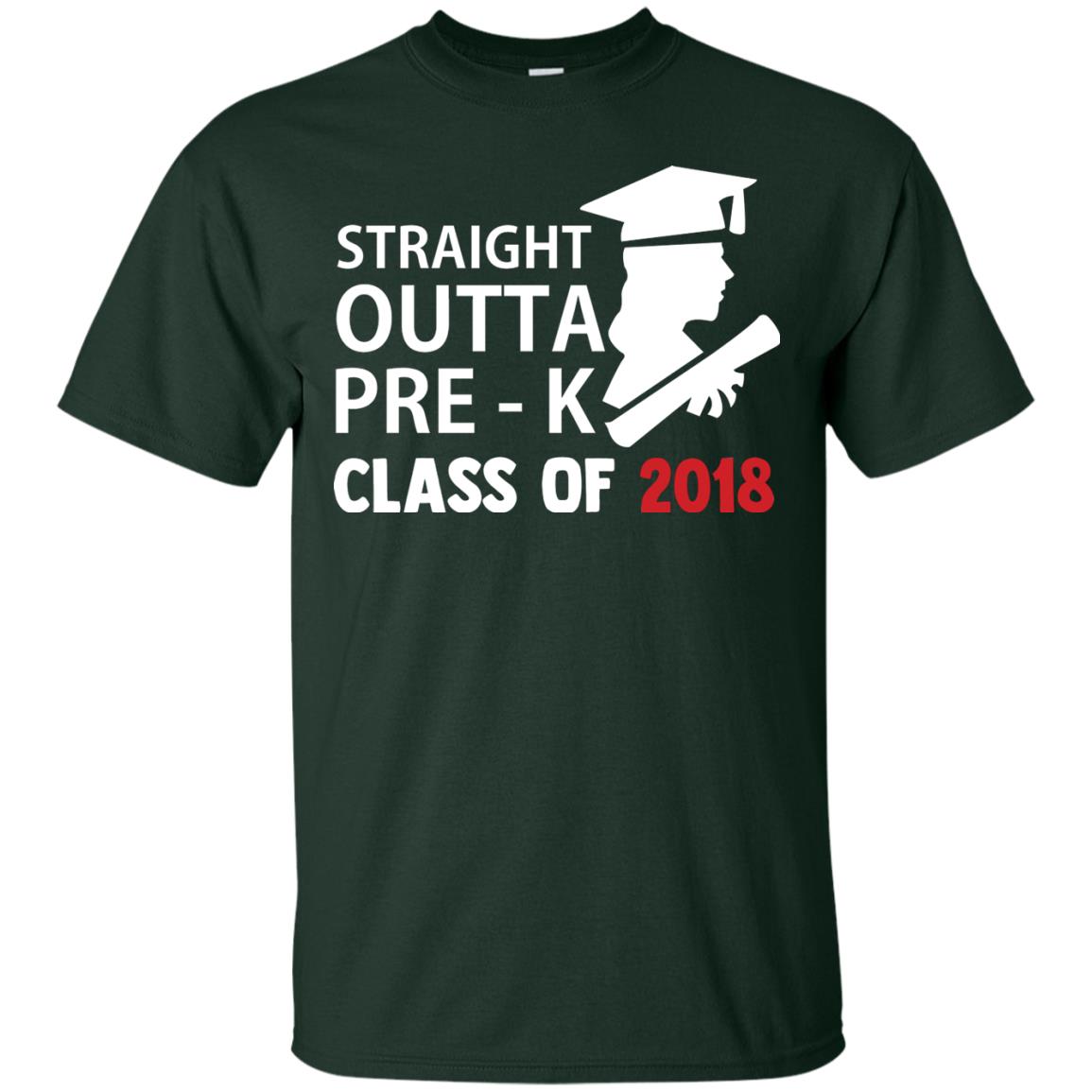 Straight Outta Pre-k Class Of 2018 Preschool Graduation Shirt Forest