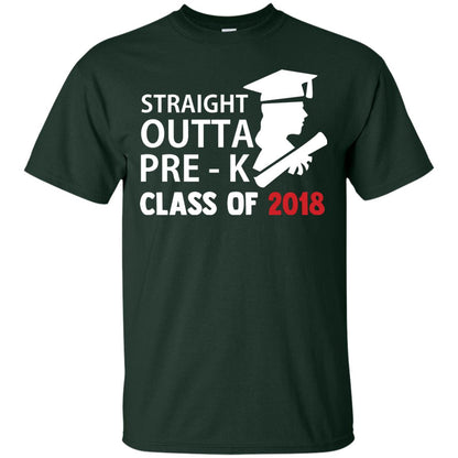 Straight Outta Pre-k Class Of 2018 Preschool Graduation Shirt Forest
