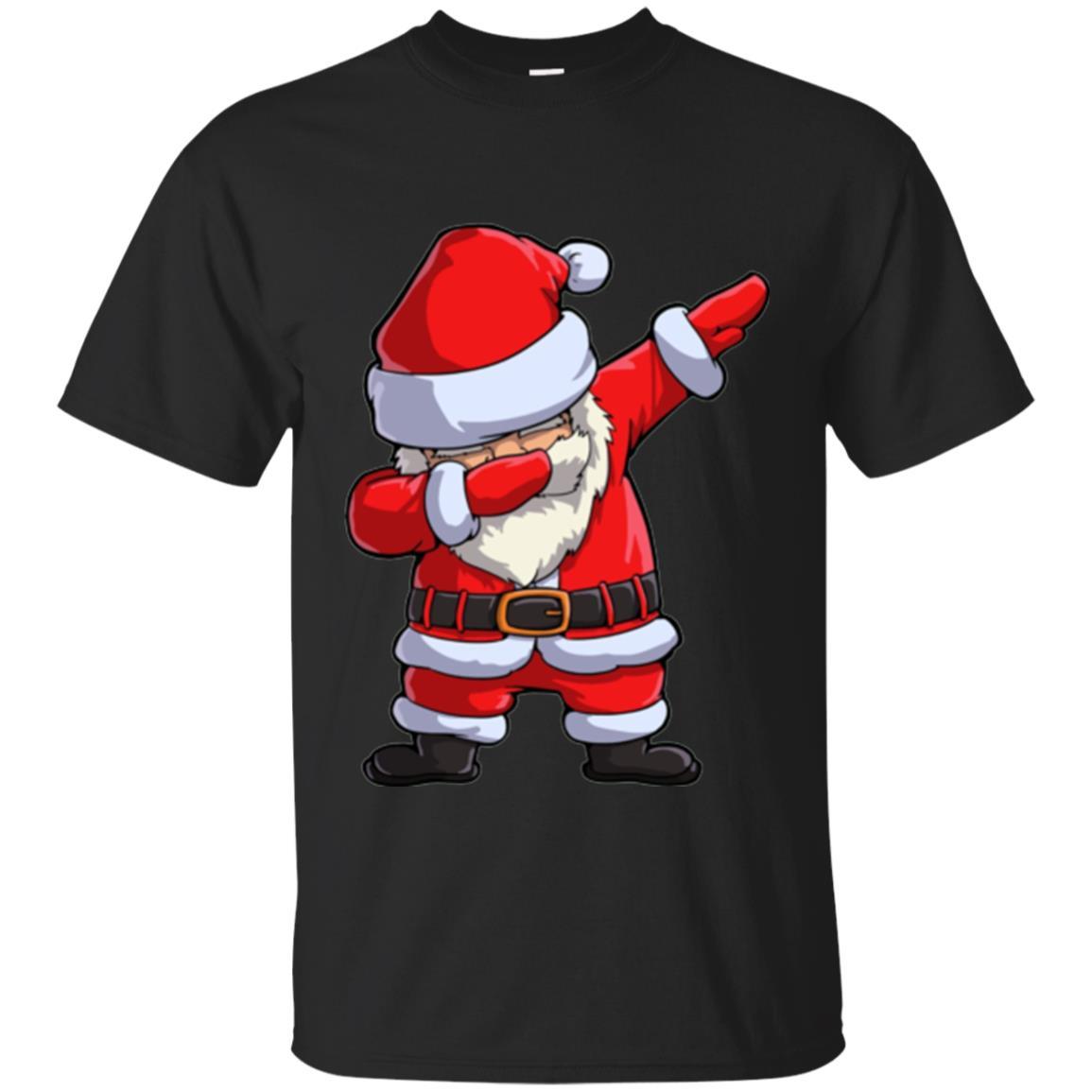 Christmas T-shirt Dabbing Santa Claus Black