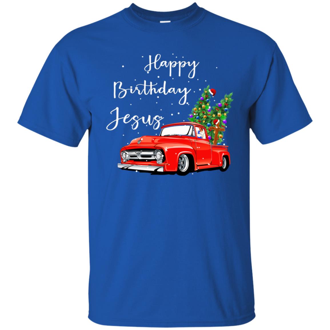 Happy Birthday Jesus Christian Christ X-mas Gift Shirt Royal