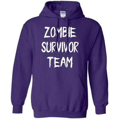 Zombie Lover T-shirt Zombie Survivor Team Purple