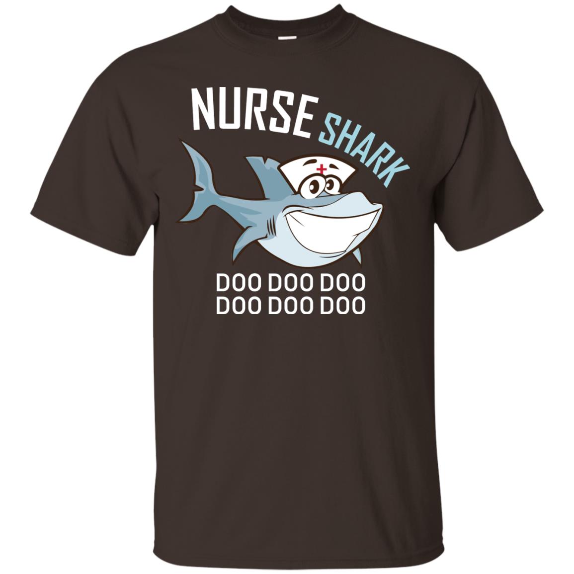 Nurse Shark Doo Doo Doo Shark Nursing Shirt Dark Chocolate