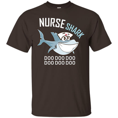 Nurse Shark Doo Doo Doo Shark Nursing Shirt Dark Chocolate
