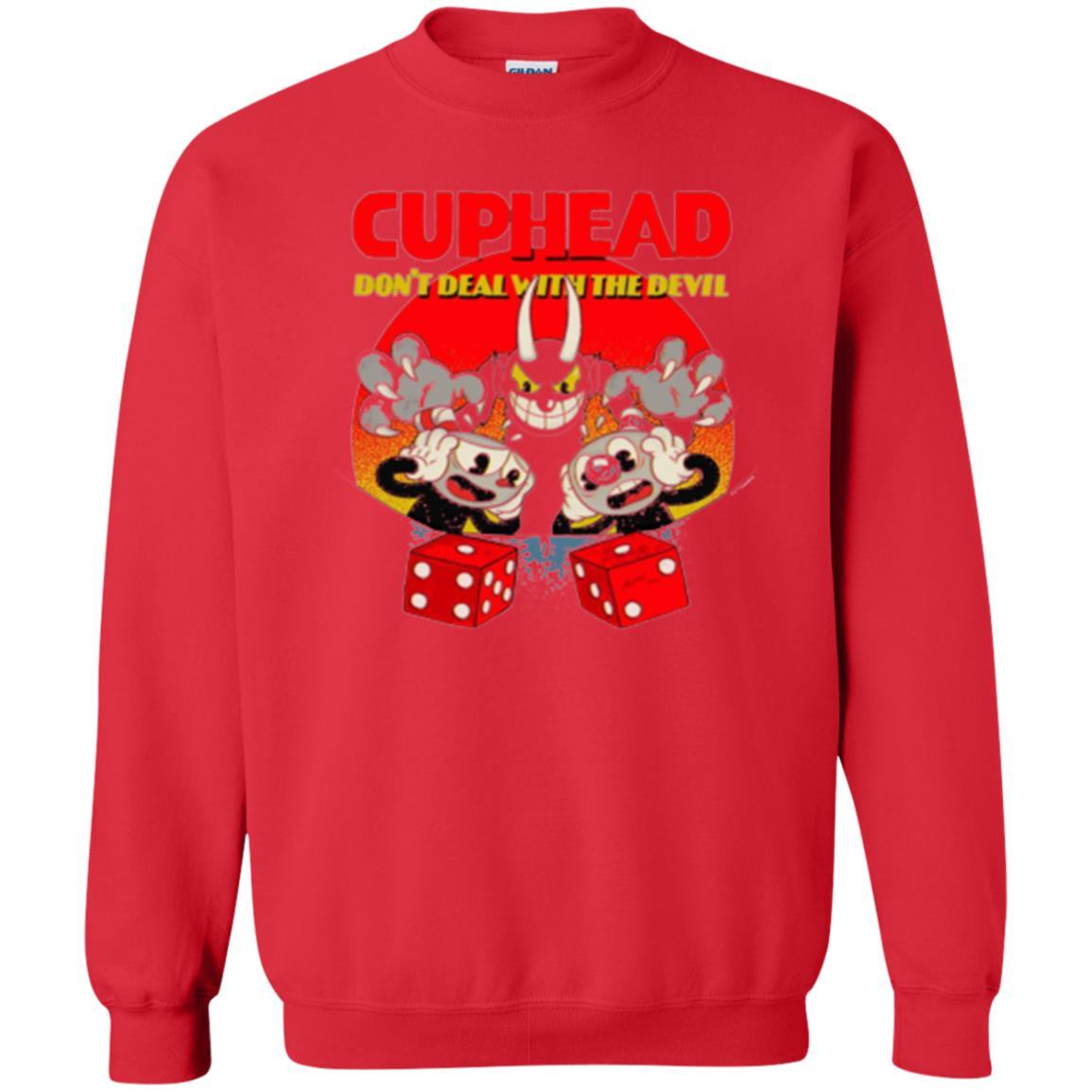 Cuphead And Mugman Devil_s Dice Video Game Graphic T-shirt Red
