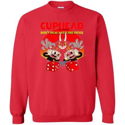 Cuphead And Mugman Devil_s Dice Video Game Graphic T-shirt Red